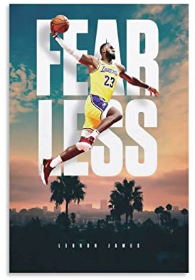 Enartly Foto Auf Leinwand LeBron James stampa dipinti per la decorazione della camera da letto del soggiorno 60x90cm Senza Cornice