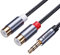 SOOMFON 3.5mm to RCA Audio Cable RCA Female to 3.5mm Aux Male Phono Cable Red and White to Headphone Adapter Gold-Plated Plugs RCA Y Splitter for Speaker Amplifier DVD Player (3M)