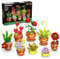 8 Suculentas Pequeñas - Juego Botánico de 1234 Piezas en Maceta para Amantes de las Flores, Árbol Bonsái, Bloques de Construcción, Flora, Cactus, Proyectos