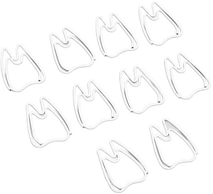 Akozon 100er-Pack Entzückende Büroklammern in Zahnform – Rostfreie, Galvanisierte Kleine Büroklammern aus Metall – Ideal für Büro, Schule, Zuhause, Scrapbooking, Kartenherstellung
