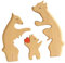 Vaguelly Puzzle Und Kind Bär Malerei Handwerk Bär Dekoration Desktop Dekor Dekorative Statue Tier Handwerk Holz Bär Holzbär Figur Bär Statue Desktop Bär Dekor Holzpuzzle