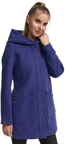 MARIKOO Damen Mantel Trenchcoat Wintermantel Übergangs Jacke Parka Lang B819