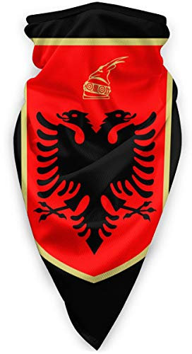 Nationales Emblem Albaniens Unisex Röhrenschal Bandana Hochelastisch Sturmhaube Bequem Schlauchschal Für Motorrad Wandern Motorradfahren