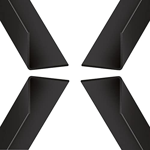 Plastic Corner Trim - PVC Rigid Angle Cover Trim - 90 Degree Angle Edge -1 Metre (Black, 100mm x 100mm)