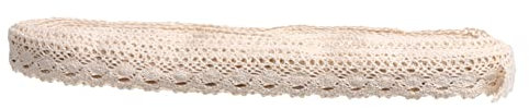 25 Baumwollspitze Band zum Nähen selber machen Girlandendekor Spitzenapplikationsstoff hochzeits dekoration tischdecke makramee Bastelspitze nähen Bastelspitzenband Baumwolle Beige PHENOFICE