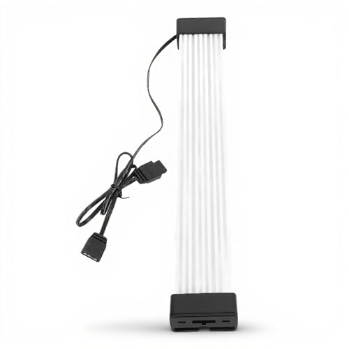 Yanmis Câble d'extension d'alimentation 5V ARGB 8Pin vers 2x8Pin, 260mm, 16AWG, avec Peignes à Fils pour câble de synchronisation Carte mère et Carte Graphique