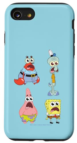 Hülle für iPhone SE (2020) / 7 / 8 SpongeBob SquarePants SpongeBob Cast Group Stare Logo