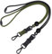 Masper 2 Stück Schwarz und Olivgrün Breakaway Schlüsselband mit Runden Anpassung Schieberegler, Aabnehmbare Schnalle und Metall Snap Swivel Haken, Heavy Duty lanyard für Ausweishalter und Schlüssel