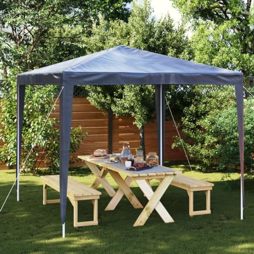 Myheimly Profi Partyzelt UV-beständig Wasserbeständig Pavillon Festzelt Gartenpavillon Gartenzelt Garten Zelt Bierzelt Blau,2.5 x 2.5 m