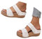 Hausschuhe Damen Pantoletten,Pantoletten Damen Sandalen mit Kork Fußbett Hausschuhe aus Leder Latschen Schlappen Hausschuhe Bequeme Verstellbare Schnalle Weiss 39