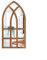 Elegante adhesivo de espejo de pared, forma de ventana tridimensional para un toque de sofisticación (madera)