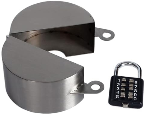 Set di serrature per rubinetti da esterno con coperchio e serratura a codice Rubinetto dell'acqua Bavaglino per tubo in acciaio inossidabile 304 Rubinetto di facile installazione per prevenire il fur