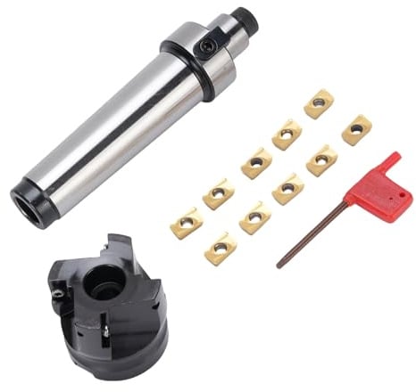 Fafeicy Wendeschneidplatten-Schaftfräser-Set 400R-50-22 mit MT4 FMB22-Halter und 10 APMT1604-Wendeschneidplatten für die CNC-Bearbeitung