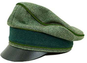 Militaryharbor WW2 German Heer Wool Panzergrenadier Crusher Visor Cap-59