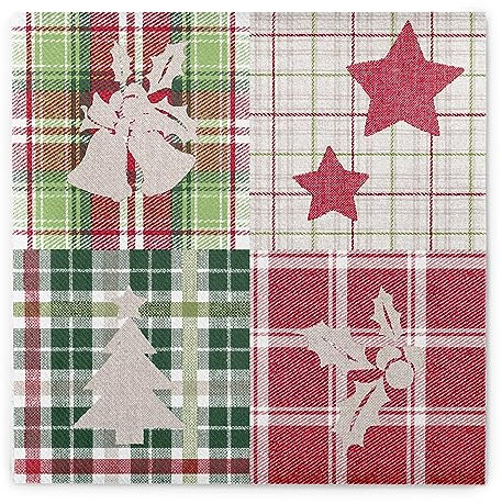 Sovie HOME Weihnachtsserviette Angelina, aus Linclass® Airlaid, Weihnachten Adventszeit, stoffähnlich, Servietten weihnachtlich mit Wintermotiv 40 x 40 cm, 12 Stück