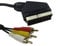 Ex-Pro SCART Male to 3 x RCA Triple Composite Phono Male AV Audio Video Cable Lead, Black - 1.5m