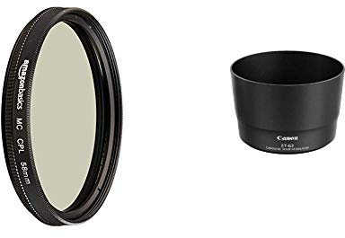 Canon ET-63 - Gegenlichtblende, 8582B001 & Amazon Basics Zirkularer Polarisationsfilter - 58mm