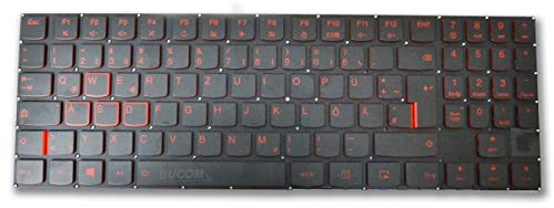 Bucom Tastatur für Lenovo Legion Y520 R720 Y720 Y520-15 Y520-15IKB Y520-15IKBN DE Backlit