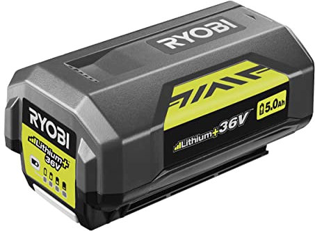 Ryobi 5133004387 Batterie MaxPower BPL3650D2 (5,0 Ah, tension 36 V, protection anti-surcharge, indicateur de niveau de charge, protection en caoutchouc)