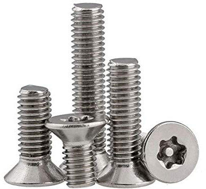 Dreneco Vis Antivol Vis En Acier Inoxydable 304 Boulons à Tête Plate Torx Vis Mécaniques Vis de Sécurité M5*40mm(20 pièces)