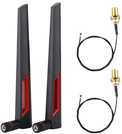 Antenne mâle 2PCS 8dBi WiFi RP-SMA, Double Bande 2,4 GHz 5,8 GHz, antenne réseau 2 x 8DBi AC688, pour Mini routeurs sans Fil de Carte PCIe, Bureau PC, répéteur