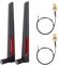 Antenne mâle 2PCS 8dBi WiFi RP-SMA, Double Bande 2,4 GHz 5,8 GHz, antenne réseau 2 x 8DBi AC688, pour Mini routeurs sans Fil de Carte PCIe, Bureau PC, répéteur