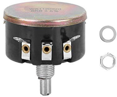 Potentiometer 6.8K 5W (Drehpotentiometer mit eingängigem Gewinde, drahtgewickeltes Potentiometer für Spannungsteiler, Rheostat und Stromregler)
