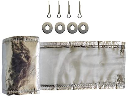 GOONSDS Aluminum Foil Thermal Insulation Cotton Fireproof Felt Car Motorcycle Thermal Exhaust Heat Insulation Shield Exhaust Pipe,10mmx400mmx1000mm