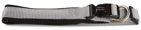 Wolters Halsband Professional Comfort, Farbe:Silber/schwarz, Größe:40-45 cm x 30 mm