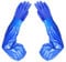 MIN-XL Pond Gloves, Extra-Long Waterproof Rubber Gloves, Resist Acid, Alkali & Oil, Machinery, Industry, Fishery, Aquarium Gloves (Blue)