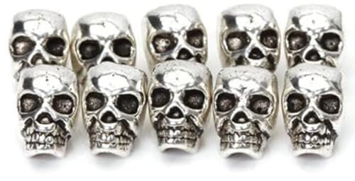 Ciieeo 10st Bartschmuck Mit Clipverschluss Diy Abstandshalter Space Bead Hand Silber Perlen -abstandsperlen Aus Metall Halskette Perlenstickerei