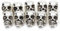 Ciieeo 10st Bartschmuck Mit Clipverschluss Diy Abstandshalter Space Bead Hand Silber Perlen -abstandsperlen Aus Metall Halskette Perlenstickerei