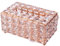 zalati Boîte de rangement pour mouchoirs en papier avec style cristal pour le rangement des serviettes en papier sur la coiffeuse, le comptoir, la commode – Or rose