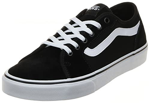 Vans Men's Filmore Decon Sneaker, Suede Canvas Blk White, 15 UK
