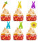 6 Stück Ostern Tortendeko, Easter Hase Cupcake Toppers, Easter Bunny Kuchen Toppers für Ostern Party Deko Kinder Bunny Themenparty Party