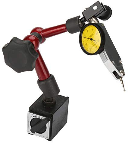 Messuhr mit Magnethalter, Centesimal Komparator mit Artikulierter Magnetischer Basis Mikrometer Fühler Unterstützung für Flexible Starke Magnetische Messmessgeräte Basis Zubehör Halter Zifferblatt