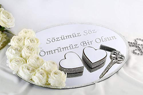 Verlobungstablett Oval Acryl Sözümüz Söz| Personalisiertes Tablett| Verlobungstablett für das Paar| Verlobungsfeier| Trauringtablett| Nikah| Söz| Yüzük tepsisi| Nisan tepsisi| Nişanlı| Ringtablett|