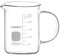 Labasics Vaso de Vidrio, G3.3 Borosilicato Grado Laboratorio Vaso Graduado de Vidrio Transparente Vaso Medidor Vaso de Precipitados Griffin con Asa y Pico, 250 ml