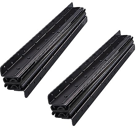 1 Paar Robuste Schubladenschienen für den Unterbau, 120 kg Tragkraft, Vollauszug an der Unterseite, Kugelgelagerte Schienen für Schrank, Kommode, Kleiderschrank, Küche, Müll ( Color : Negro , Size : 1