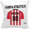 mundohuevo Cojin Decorativo, Original y Personalizado con Texto. Incluye Relleno. Athletic. Regalo Equipo de Futbol. Pon el Nombre y Numero Que Quieras. 42,5 x 42,5 cm. Agradable Tacto Algodon.