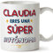 MUGFFINS Tazas Personalizadas para AUTÓNOMA mujer - En Español - Eres Súper - 11 oz / 330 ml - Regalo Personalizable original y divertido