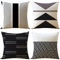 Kissenbezug 80x80 cm 4er Set Schwarz Kissenbezüge Textur Outdoor Kissen Leinen Sofakissen Dekokissen Gartenmöbel Kissen couchkissen kissenhülle für Couch Wohnzimmer Bank Büro Auto Home Decor Geschenke
