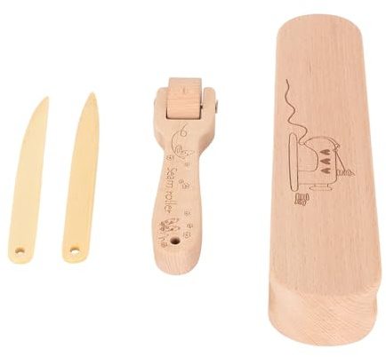 Schneiderklöppel-Set aus Holz, Dampfaufnahme, Bequemer Griff, Nahtrolle Zum Nähen, Quilten, Bügeln, Haushalt