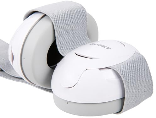 Dooky Baby Ear Protection White (0-3 Y) Earmuffs, Bianco, Unisex-Bimbi