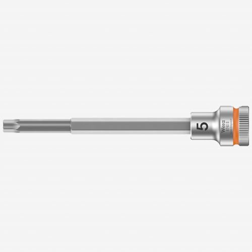 Wera 003051 8740 B Zyklop Sechskant-Bit-Stecknuss, 3/8-Zoll-Antrieb, 5,0 x 107 mm