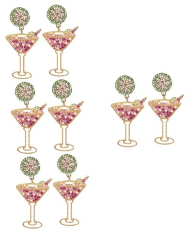 2 Paar -Weinglas-Ohrringe Ohrhänger für Damen Böhmische Ohrringe für Frauen damen ohrringe kolczyki damskie Margarita-Ohrringe für Frauen Ohrringe Ohrschmuck Martini