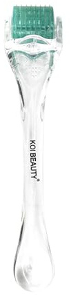 Koi Beauty Professional Derma Roller, 200 Real Individual Titanium Microneedle Roller, Microneedling Roller for Face Body Scalp, Micro Needle Beauty Tool for Men Women