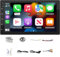 PolarLander Compatibile con Apple Carplay e Android Auto Wireless e Cablati, Autoradio Double DIN, Ricevitori Radio Android 11 da 7 Pollici con FM/RDS, Bluetooth, Mirror Link, GPS/WiFi/USB