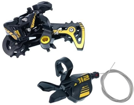 Fahrrad Schaltwerk AT12 MTB Fahrrad Groupset 1X12Speed ​​Trigger Schalthebel und Schaltwerk Schaltwerke (Color : AT12 SL-RD Gold)