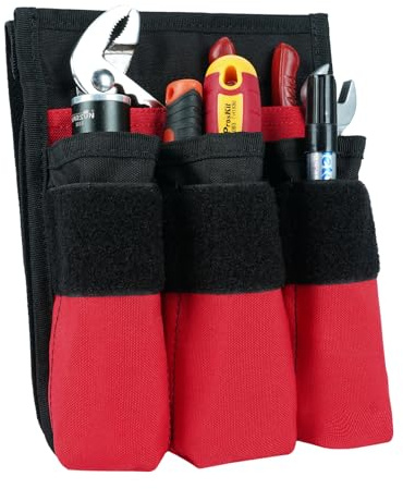 MELOTOUGH Feuerwehr-Werkzeugtasche mit 7 Taschen, mit Tragegriff und Klappe, passt in Bunker-Ausrüstungstasche, Feuerwehrhose, Werkzeug-Organizer für Feuerwehrmann, Wischwerkzeug, Feuerwehrzubehör,